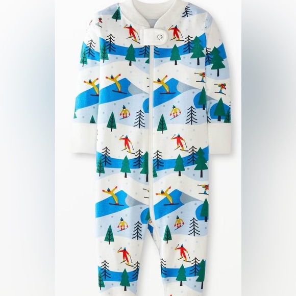 Hanna Anderson Kissy Kissy Little Me Holiday Christmas Pajamas onesies 6-12 mo - Picture 8 of 15